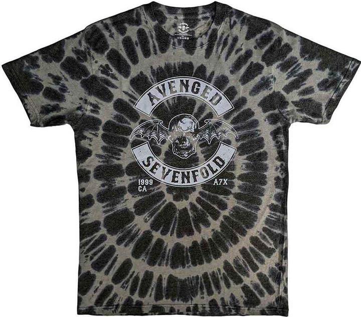 Avenged Sevenfold Erwachsene Tod Fledermaus Wappen Tie Dye TShirt