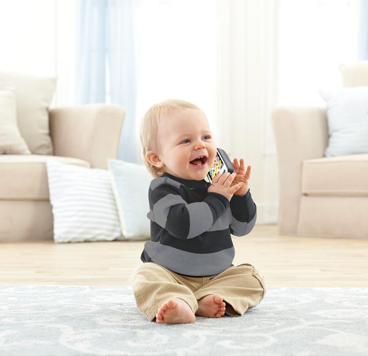 Actual product image Fisher-Price Learning fun smartphone music learning toy for babies, grey, German version (German)
