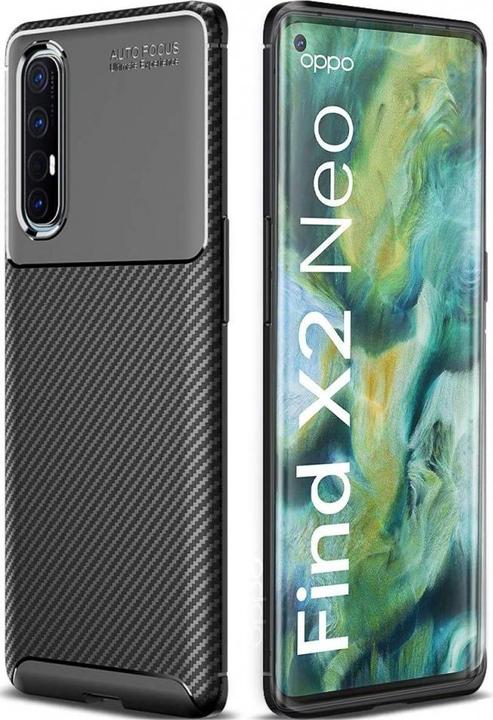 Actual product image Screenguard Oppo Find X2 Neo Hull Carbon Design TPU Case (Oppo Find X2 Neo)