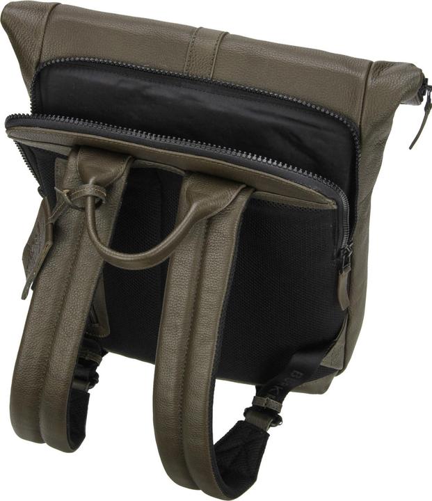 Produktbild Burkely Minimal Mason Unisex Rolltop -Rucksack - 14 -Zoll -Laptop -Kompartiment - Grün (21 l)