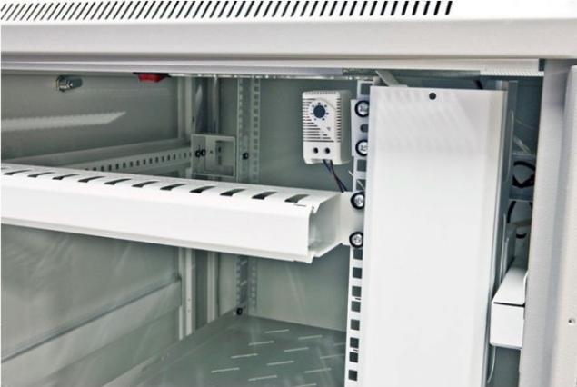 Produktbild Allnet 19 Schrank 22HE B800 / T800mm *Lichtgrau* SNB-Serie Glastür (22 HE, 19 Zoll Rack)