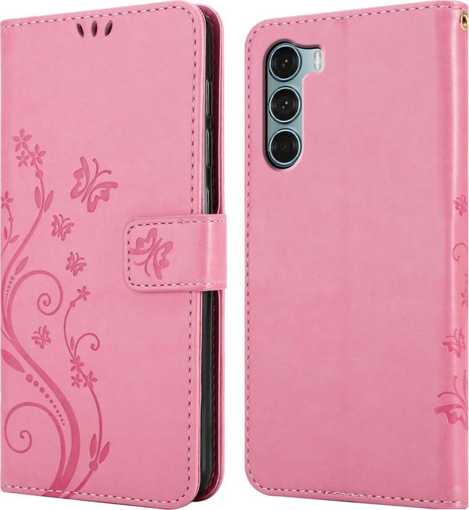 Actual product image Cadorabo Case Flower Book (Motorola Moto G200 5G)
