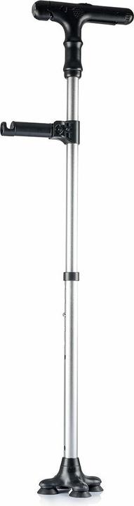 InnovaGoods Extendable walking stick with LED light, alarm and mechanical gripper handle