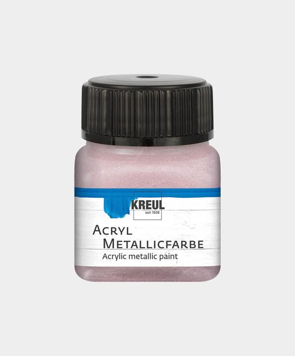 Produktbild Kreul Acryl Metallicfarbe, cremig deckend, 20 ml (Roségold, 20 ml)