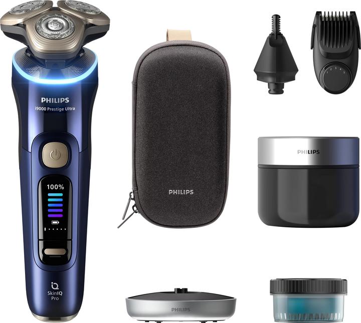 Philips i9000 Prestige Ultra XP9401/38 Elektrischer Nass- & Trockenrasierer mit SkinIQ Pro