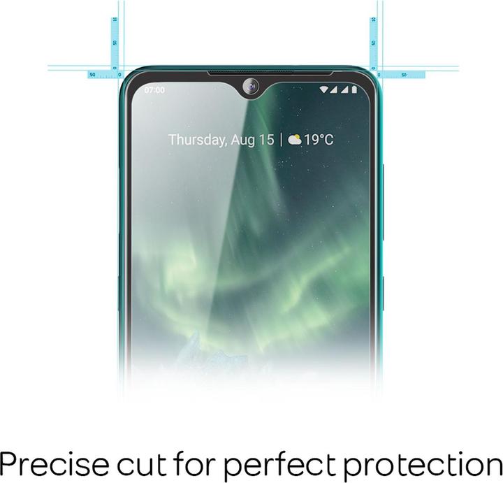 Actual product image Nalia (2-pack) Protective glass (1 Piece, Nokia 7.2)