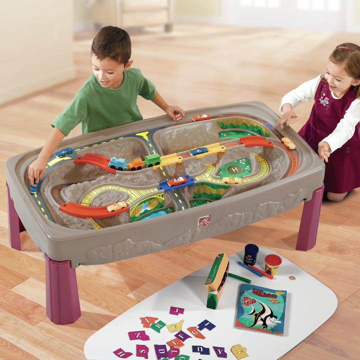 Actual product image Step2 Deluxe Canyon Road Train & Track Table