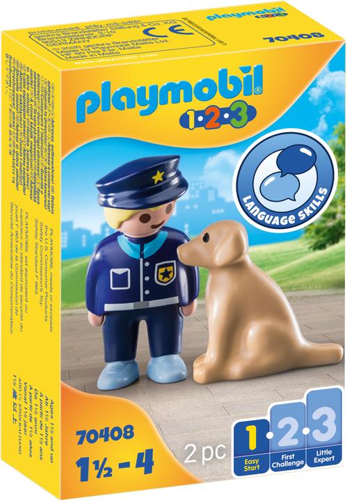 Produktbild Playmobil Polizist mit Hund (70408, Playmobil 1.2.3)