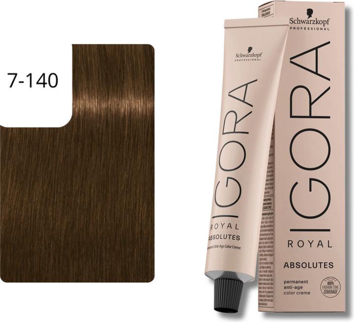 Immagine prodotto Schwarzkopf Professional Igora Royal Absolutes S 7-140 Biondo Medio Cendré Beige Naturale (Biondo medio, Beige)