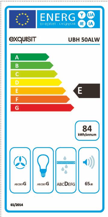 Energie-Label Exquisit UBH 50-2.1 ALW (Unterbauhaube)