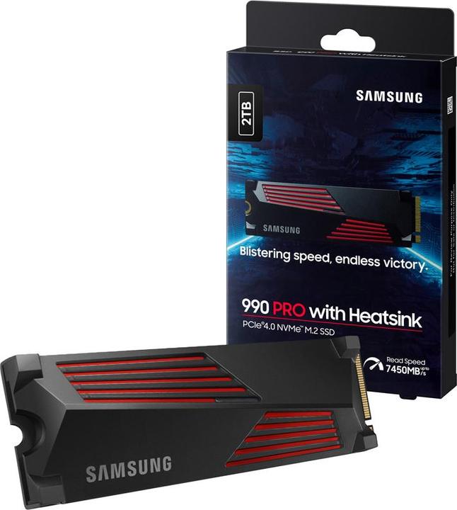 Actual product image Samsung 990 Pro with Heatsink (2000 GB, M.2 2280)