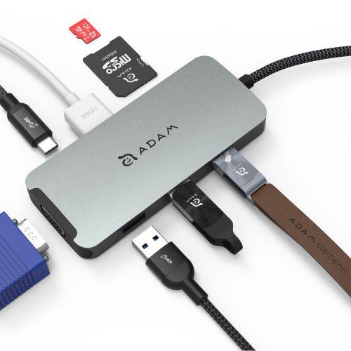 Actual product image Adam Elements CASA A08 Multi-Function Hub 8in1, grey (USB-B, 8 Ports)