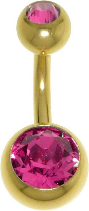 Immagine prodotto Bijouteria Piercing ventre (Rivestimento in PVD (colore oro), Acciaio chirurgico 316L, Cristallo premium)