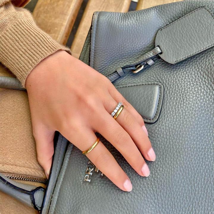 Actual product image Candy Sole ring, 925 sterling silver, gold-plated (56, 925 Silver)