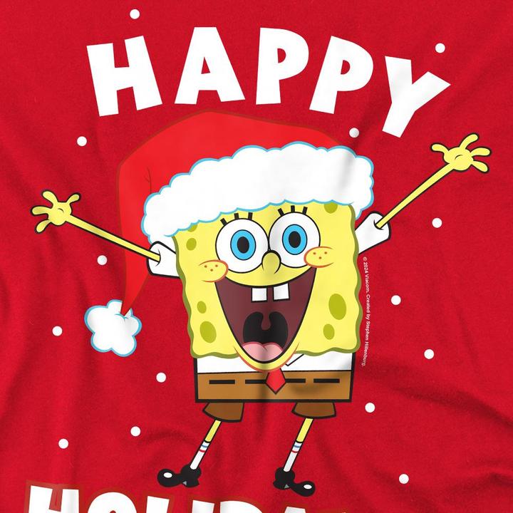 Produktbild Spongebob Squarepants Happy Holidays TShirt weihnachtliches Design (L)