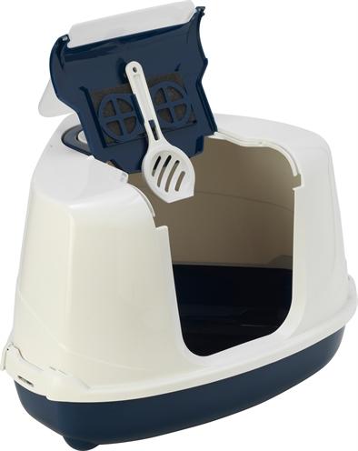 Immagine prodotto Moderna Hoek Kattenbak Flip Donkerblauw/Wit (Lettiera per gatti aperta)