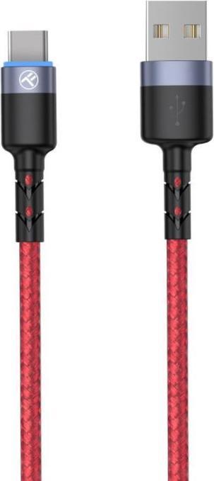 Actual product image Tellur Data cable USB to Type-C with LED Light, 3A, 1.2m red (1.20 m, USB 3.2 Gen 1)