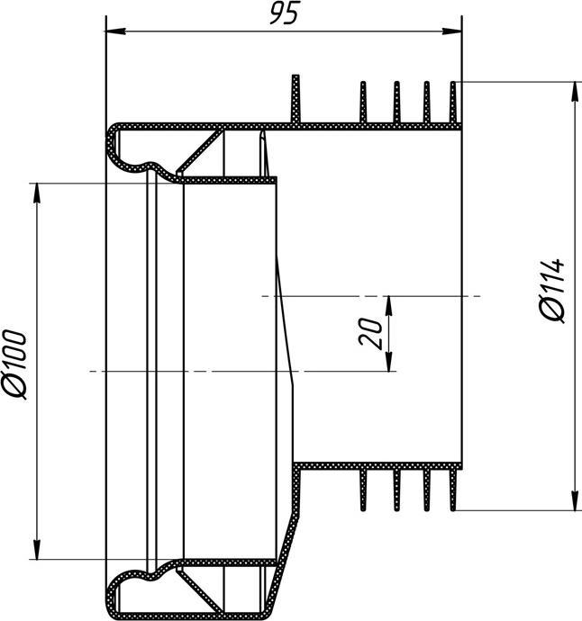 Produktbild Ani Plast WC PIPE PAN CONNECTOR W0410EU D100