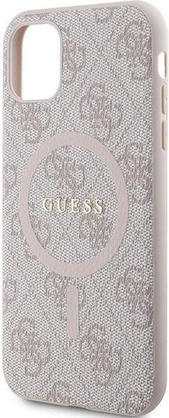 Produktbild Guess GUHMN61G4GFRP iPhone 11 6.1" / Xr różowy/pink hardcase 4G Collection Leather Metal Logo MagSaf (Apple iPhone 11)