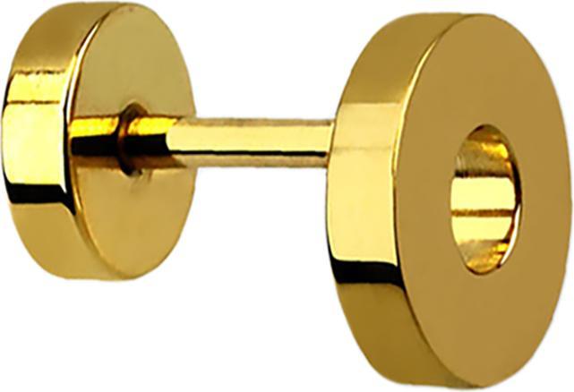 Produktbild Star Piercing Fake Tunnel Ohrring vergoldet (Chirurgenstahl 316L, ohne Messing)