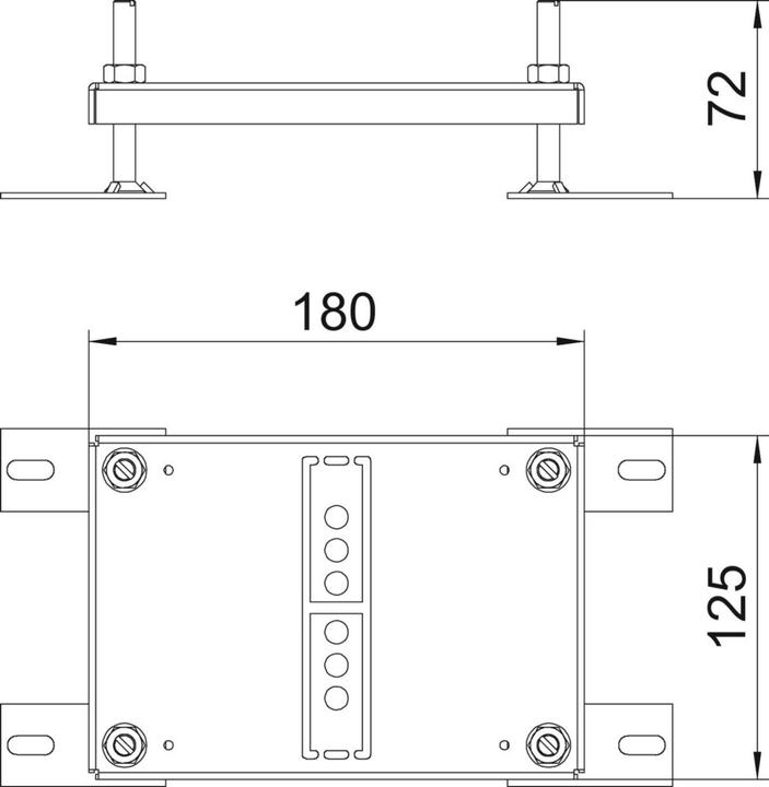 Actual product image OBO Bettermann OBO HE60 UDL2-80 Height extension for underfloor box UDL2-80 1