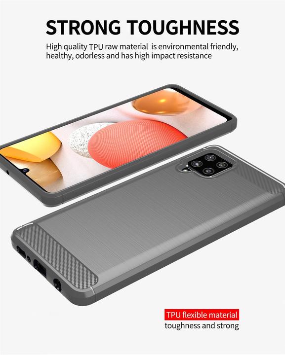 Image du produit Cadorabo TPU Ultra Slim carbon edelstahl Combi Cover (Samsung Galaxy A42 5G)