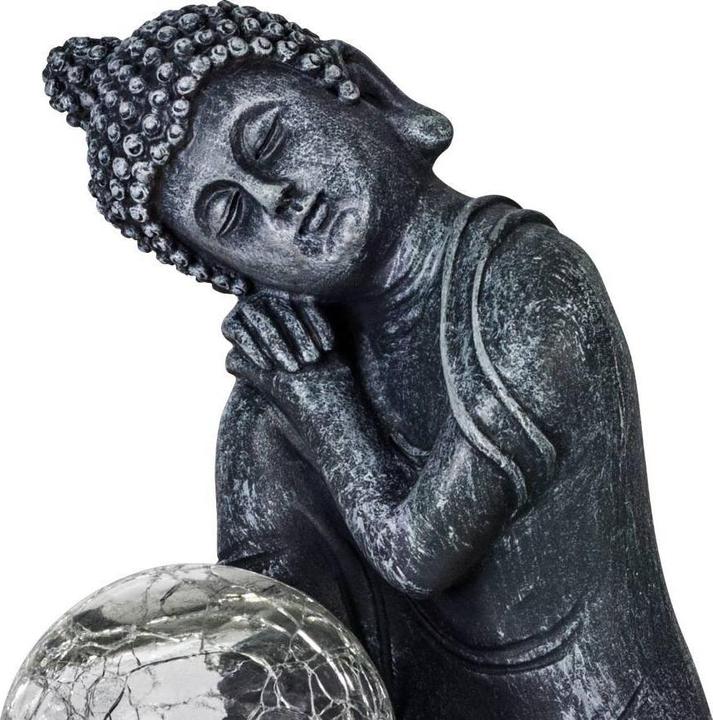 Produktbild EGLO Gartenlicht Solardekoration Buddha, 19.5 cm, Grau (IP44)