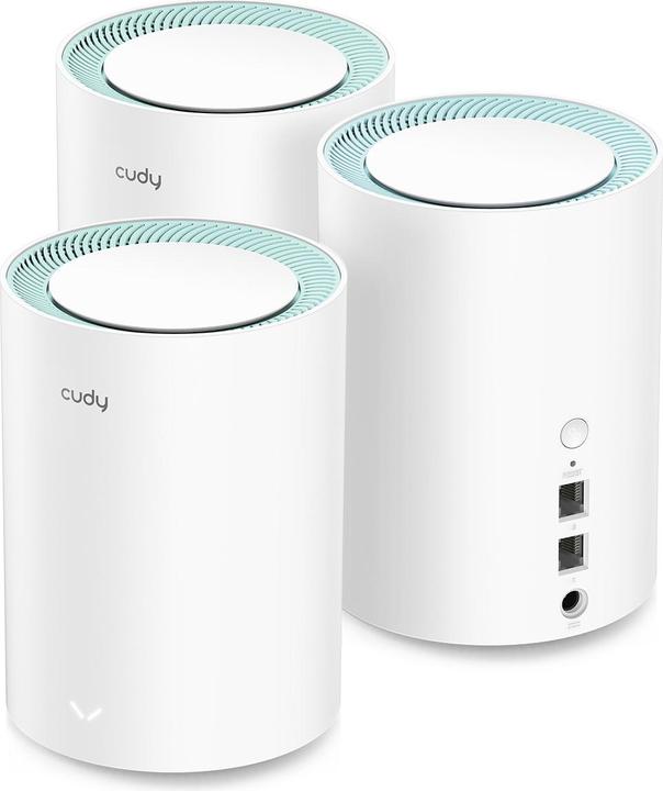Produktbild Cudy M1300 3-PACK mesh wi-fi system Dual-band ( / ) Wi-Fi 5 (802.11ac) White 1 Internal