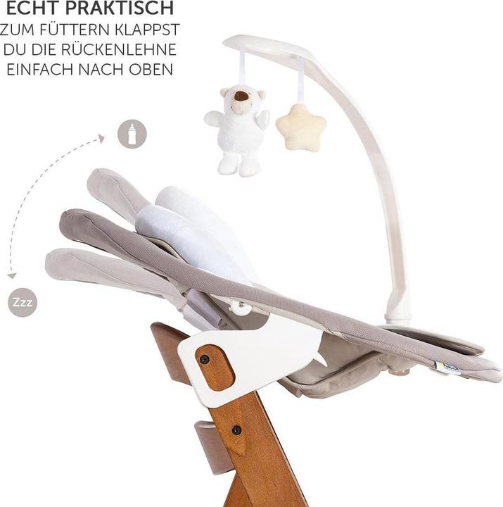 Actual product image Hauck Highchairs Alpha Plus Walnut Newborn Set Deluxe - 4 pcs. (Highchair)