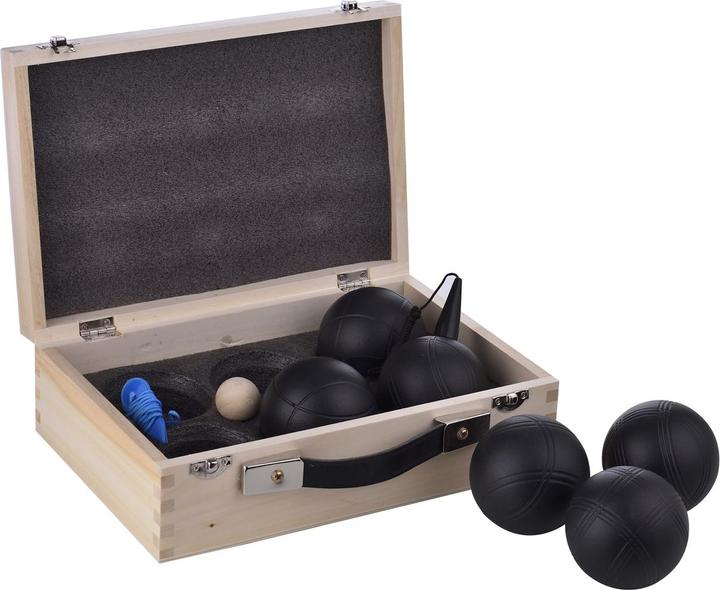 Laguiole Petanque Set In Holzbox Schwarz (6 x, 69 mm)