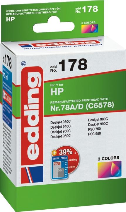 Produktbild Edding TINTE ERSETZT HP NR.78 (M, C, Y)