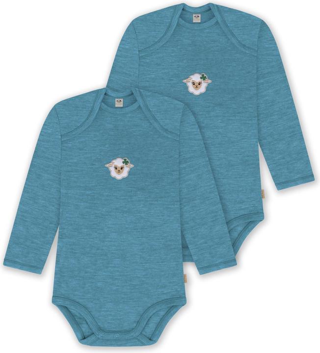 Normani 2er Pack Baby Merino Body Langarm „Auckland" - 9377