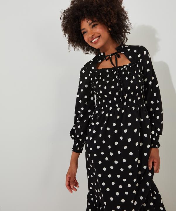 Actual product image Joe Browns Tie-Neck Polka Dot Midi Dress (38)