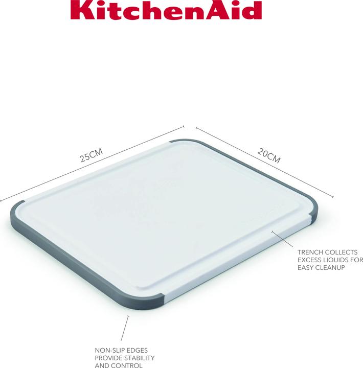 Image du produit KitchenAid Classic Polypropylene Non-slip Chopping Board, 20 x 25cm
