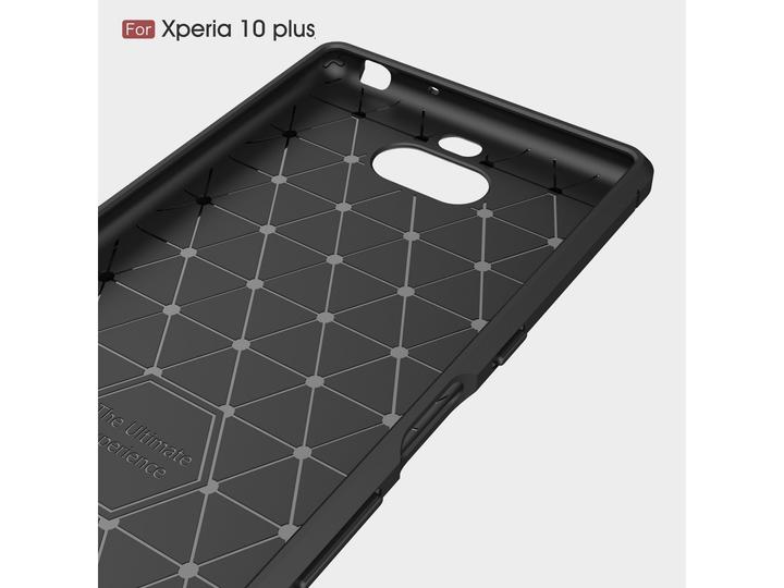 Actual product image Screenguard Sony Xperia 10 Plus Case Leather Design TPU Cover (Sony Xperia 10 Plus)