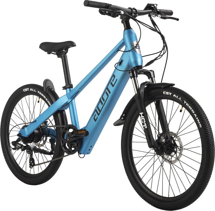 Actual product image Adore E-bike for children 24" aluminium kids city bike KS-240 rear motor 30NM / 10.4Ah ice blue matt (30 cm)