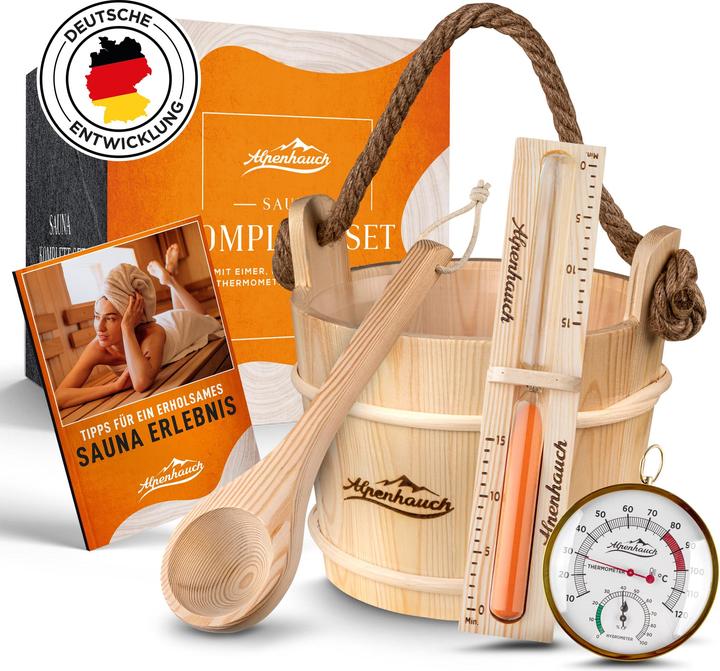 Actual product image Alpenhauch Sauna bucket with trowel