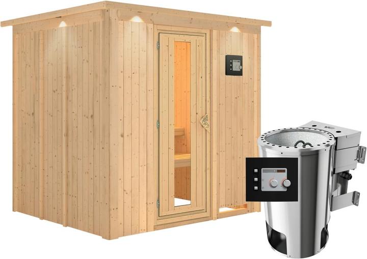 Image du produit Karibu Daria avec une couronne de toit (Plug & Play 3,6 KW - Contrôle externe bio)