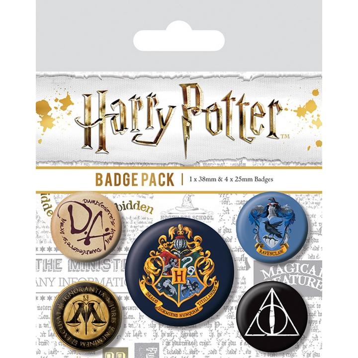 Immagine prodotto Set di distintivi di Hogwarts in plastica da 5 pezzi