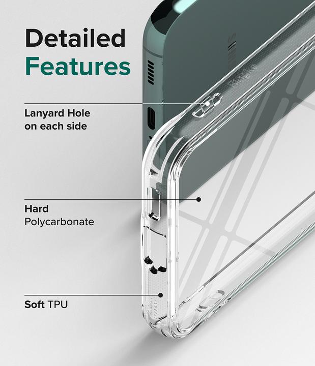 Actual product image Ringke Fusion tpu case with frame for Samsung galaxy s22 + (s22 plus) transparent (Samsung Galaxy S22+)