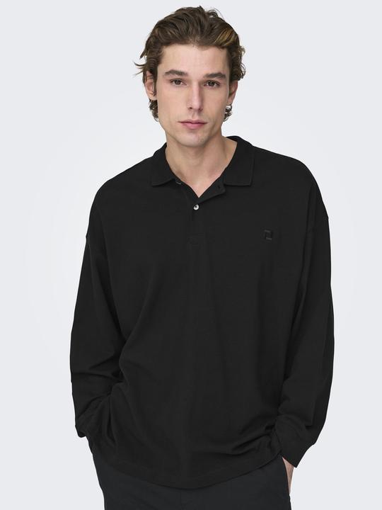 Actual product image Only & Sons Long sleeve polo shirt (XXL)