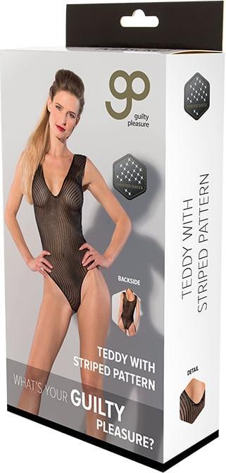 Image du produit Guilty Pleasure Gp Printed Datex Striped Teddy Black S (S)