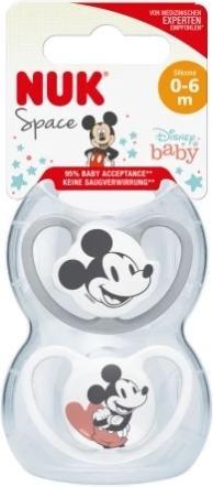 Immagine prodotto NUK Ciuccio spaziale in silicone Disney Minnie Mouse, 0-6 mesi, 2 pezzi, grigio e bianco (2 x, fino a 6 M.)