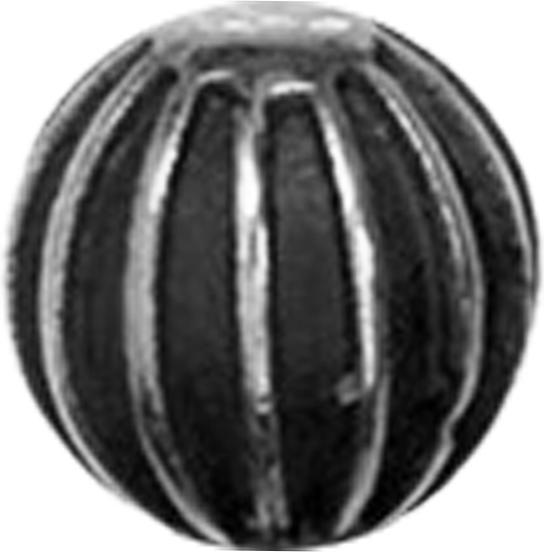 Actual product image Star Piercing Ball silver lines (Brass, Surgical steel 316L)
