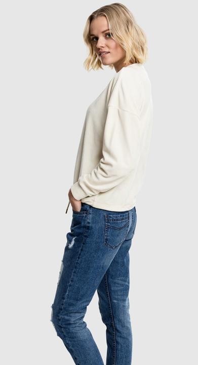 Actual product image Urban Classics Ladies Oversized Velvet Crew (S)