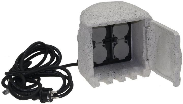 Productafbeelding Chilitec Tuincontactdoos Steen, 4-voudig, IP44, 16 A, 250 V