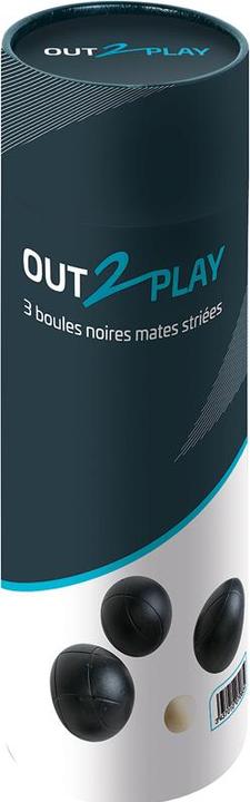 Produktbild Winfun 3 Bälle Matt Schwarz Gestreift 720g Out2play (3 x)