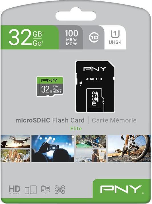 Produktbild PNY Elite (32 GB, microSDHC, U1, UHS-I)