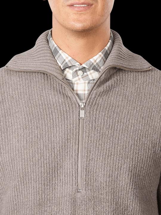 Actual product image Drykorn Knit Manuelo Pullover Half Zip Grey (L)