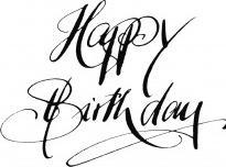 Actual product image Rayher H. stamp "Happy Birthday", 6x8cm